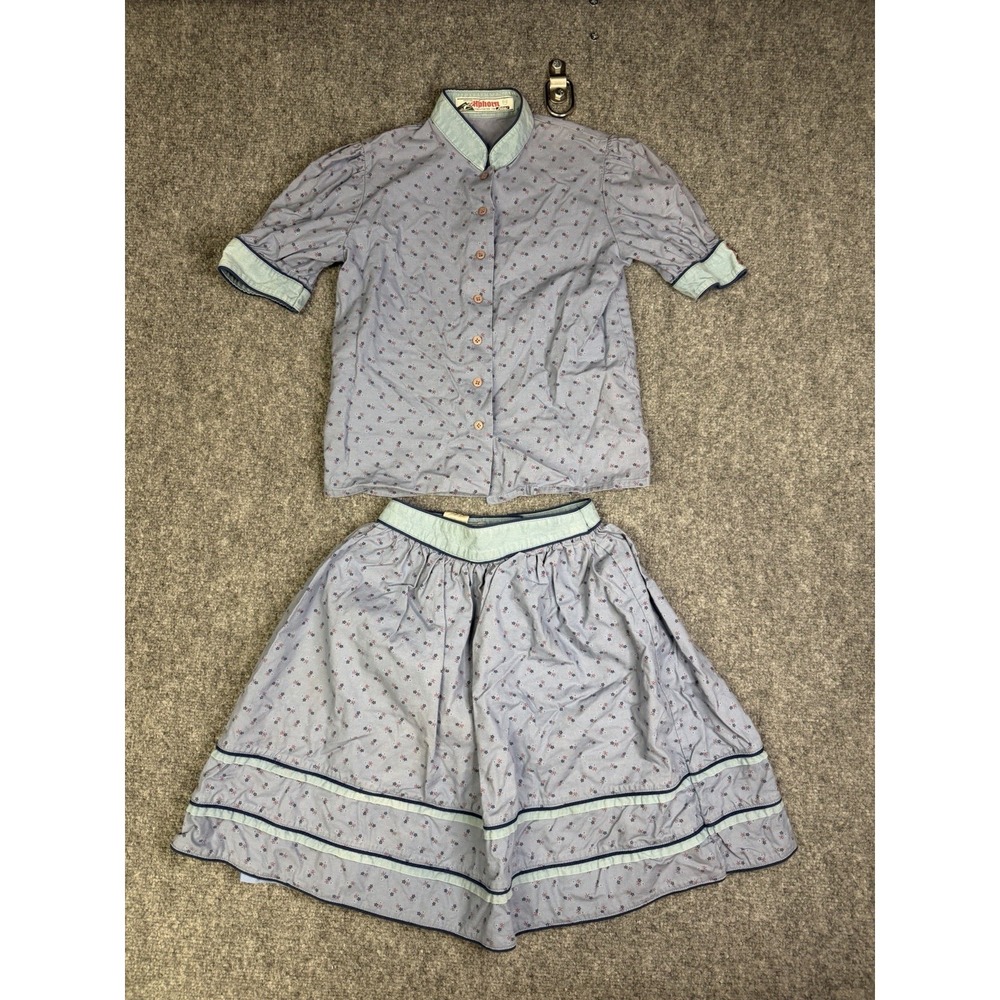 Vintage Girls Alphorn Shirt & Skirt Set Size Eur. 128 / US 7/8 Cottagecore